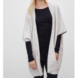 Aritzia Community Ionic Cape Oversized Wool Blend Knit Open Front Cardigan XXS